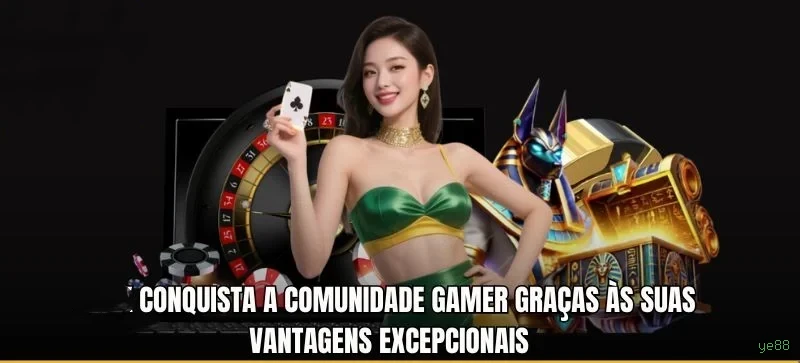 Imagem promocional da ye88 mostrando a plataforma e suas vantagens